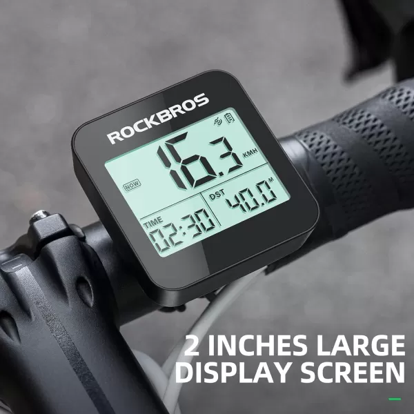 imageROCKBROS GPS Bike Computer with Mount Accurate Bike Speedometer with Automatic Backlight Bicycle Odometer IPX6 Waterproof and 600mAH Battery Large Display Screen
