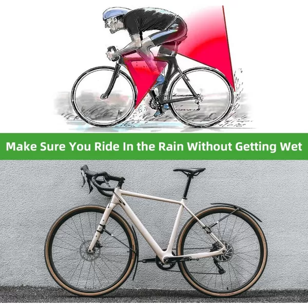 imageROCKBROS Road Bike Fenders Quick Release Lightweight Road Bicycle Fender for 700C Bikes  Adjustable and Easy to Install Rear Or Front Bike Mud Guardblack2 Fenders