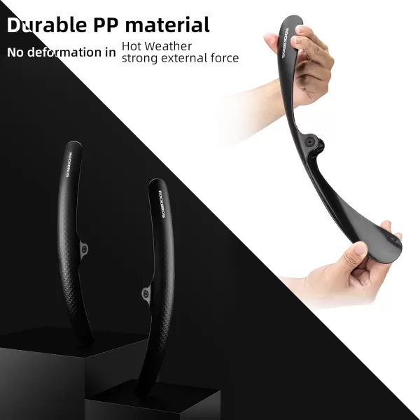imageROCKBROS Road Bike Fenders Quick Release Lightweight Road Bicycle Fender for 700C Bikes  Adjustable and Easy to Install Rear Or Front Bike Mud Guardblack2 Fenders