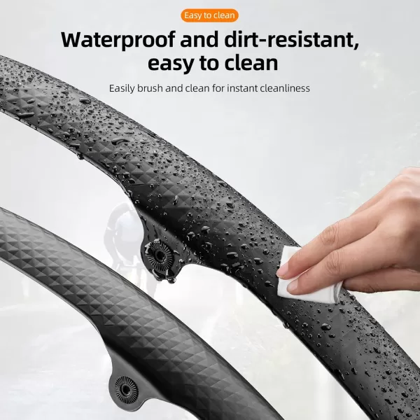 imageROCKBROS Road Bike Fenders Quick Release Lightweight Road Bicycle Fender for 700C Bikes  Adjustable and Easy to Install Rear Or Front Bike Mud Guardblack1 Fender