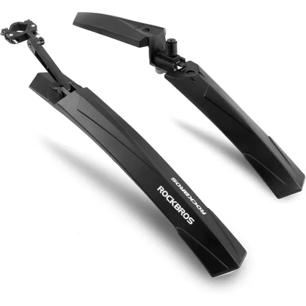 imageROCKBROS Bike Fender Set Adjustable Front Rear Bicycle Fenders MTB Mud Guards Cycling Splash Guard for Mountain Road City Bike Riding