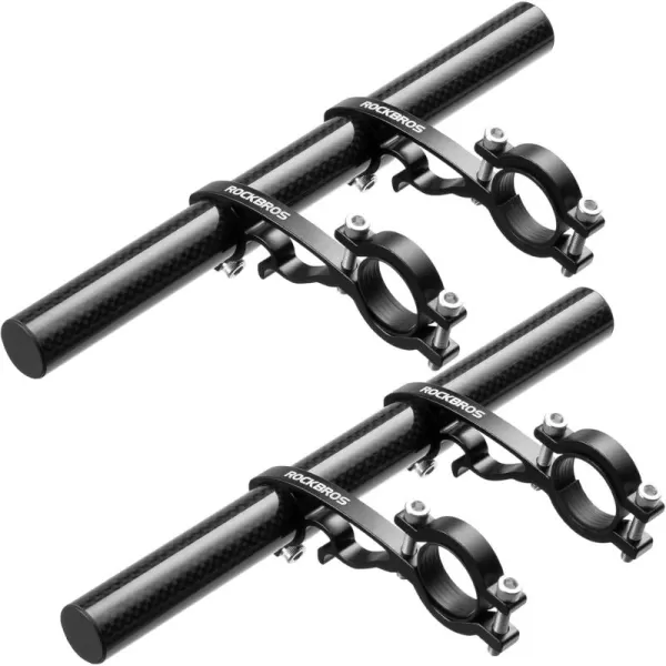 imageROCKBROS Bike Handlebar Extender Handlebar Extension Double Bike Handlebar Bracket Lightweight Durable for Holding Bicycle Speedometer GPS Phone Mount Holder2 pieces