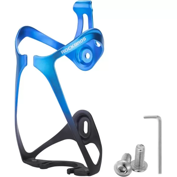 imageROCKBROS Bike Water Bottle Holder Lightweight Bicycle Water Bottle Cage Aluminum Alloy Bike Cup Holder Bike AccessoriesBlue
