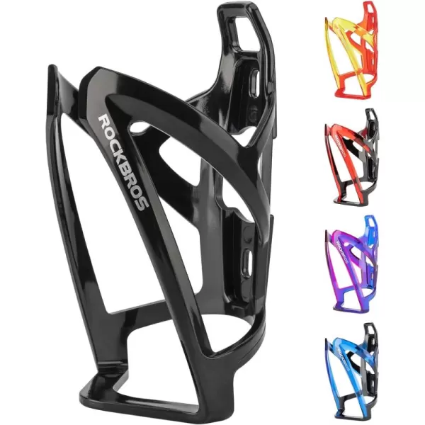 imageROCKBROS Bike Water Bottle Holder UltraLight Bicycle Bottle Cages with Screws Tool Universal Bike Cup Holder Rack for Road MTB BikesBlack