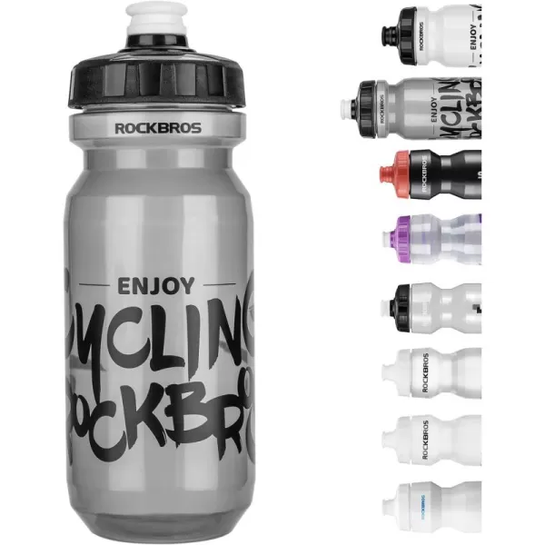 imageROCKBROS Cycling Water Bottle 2025oz Cycling Bottle BPAFree20oz Transparent Black