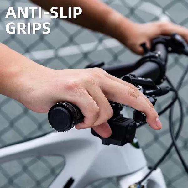 imageROCKBROS 4Pcs2 Pairs Bike Handlebar Grips Double Lock On Bike Grips Comfortable AntiSlip Bicycle Handlebar Grips for Mountain Bike BMX Bike Scooter Beach Cruiser Folding Bikeblack