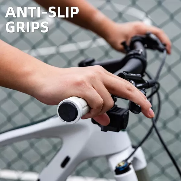 imageROCKBROS 4Pcs2 Pairs Bike Handlebar Grips Double Lock On Bike Grips Comfortable AntiSlip Bicycle Handlebar Grips for Mountain Bike BMX Bike Scooter Beach Cruiser Folding Bikewhite