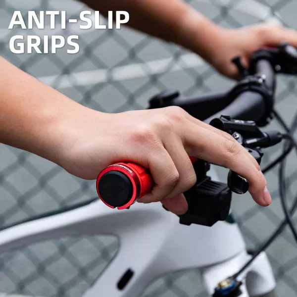 imageROCKBROS 4Pcs2 Pairs Bike Handlebar Grips Double Lock On Bike Grips Comfortable AntiSlip Bicycle Handlebar Grips for Mountain Bike BMX Bike Scooter Beach Cruiser Folding Bikered