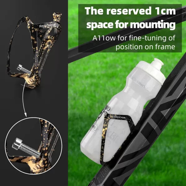 imageROCKBROS Bicycle Water Bottle Holder for Mountain Bike 2Pack Aluminum Bike Water Bottler Cage for Road BikesBlack
