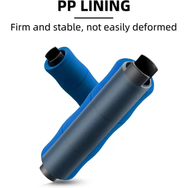 imageROCKBROS Bike Grips Shock Absorption Foam Bike Handle Grips Soft Comfortable NonSlip Double Locked on Mountain Bike Grips for BMX MTB Mountain Beach Cruiser Scooter Ebikeblue