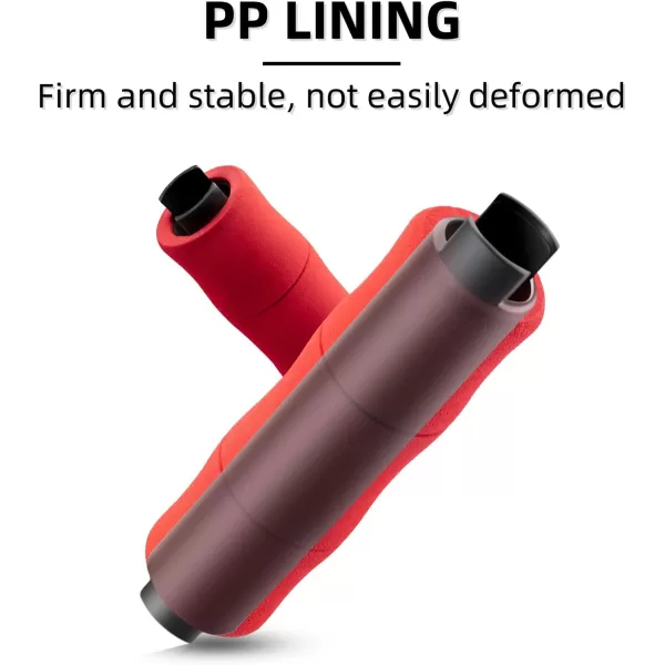 imageROCKBROS Bike Grips Shock Absorption Foam Bike Handle Grips Soft Comfortable NonSlip Double Locked on Mountain Bike Grips for BMX MTB Mountain Beach Cruiser Scooter Ebikered