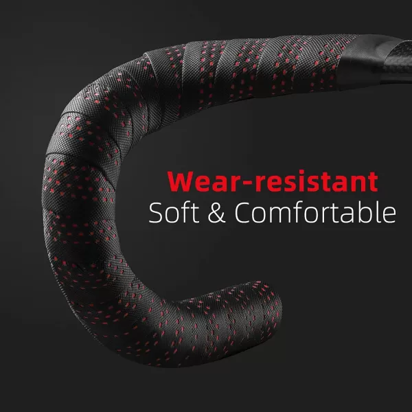 imageROCKBROS Bike Handlebar Tape for Road Bike Grip Tape Bicycle Handlebar Grip Tape Wrap BlackRed