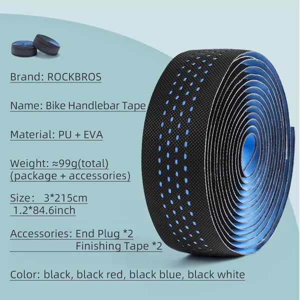 imageROCKBROS Bike Handlebar Tape for Road Bike Grip Tape Bicycle Handlebar Grip Tape Wrap BlackRed
