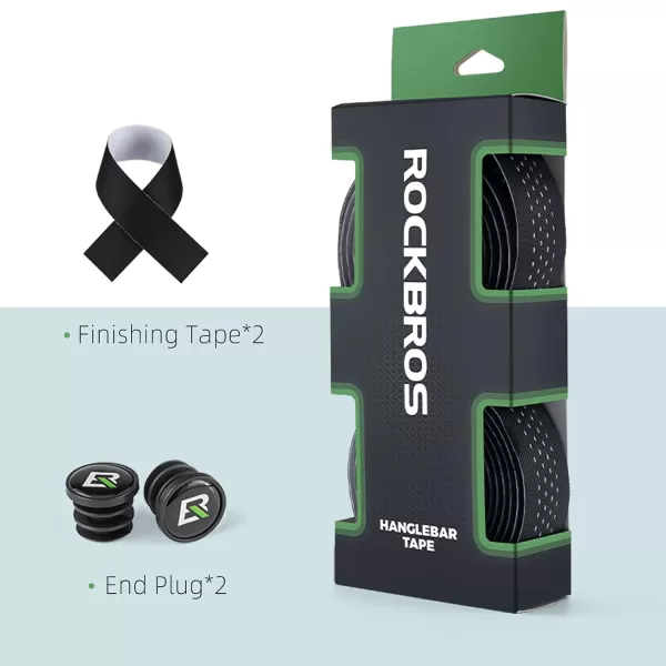 imageROCKBROS Bike Handlebar Tape for Road Bike Grip Tape Bicycle Handlebar Grip Tape Wrap BlackWhite