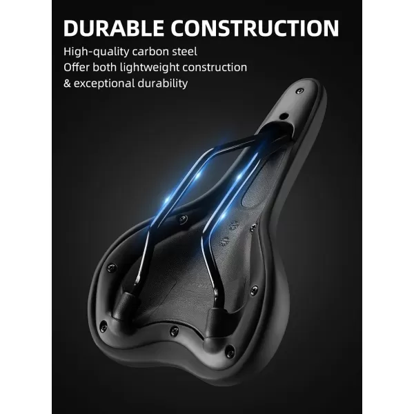 imageROCKBROS Bike Seat Bicycle Seat Comfortable Gel Bicycle Saddle for Men and Women Waterproof Bike Saddle Exercise Bike Seat for BMX MTB ampamp Road Bike