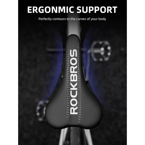 imageROCKBROS Bike Seat Bicycle Seat Comfortable Gel Bicycle Saddle for Men and Women Waterproof Bike Saddle Exercise Bike Seat for BMX MTB ampamp Road Bike