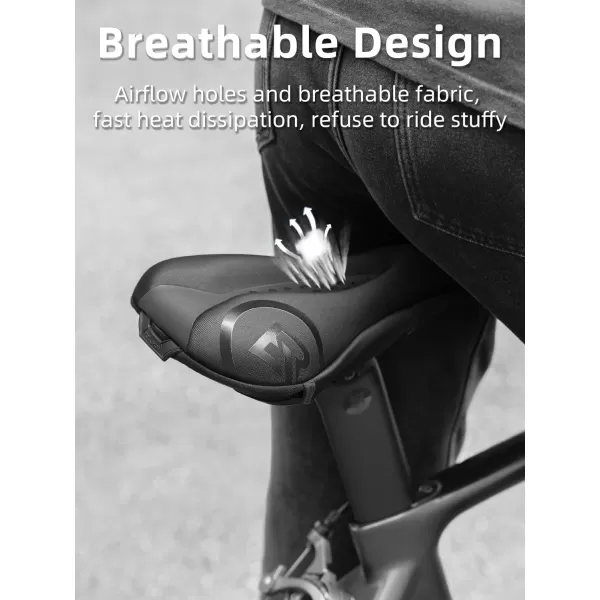 imageROCKBROS Bike Seat Cover Bike Seat Cushion for Men Women Comfortable Gel Padded Bicycle Seat Cushion Compatible with Peloton Outdoor ampamp Indoor