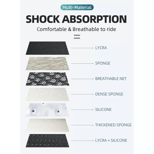 imageROCKBROS Bike Seat Cushion Gel Bike Seat Cover Padded Narrow Seat Cover for Peloton Bike Spin Bike Stationary Bike Exercise Bike Mountain Road Bike with Rain Cover 11x7inchRed