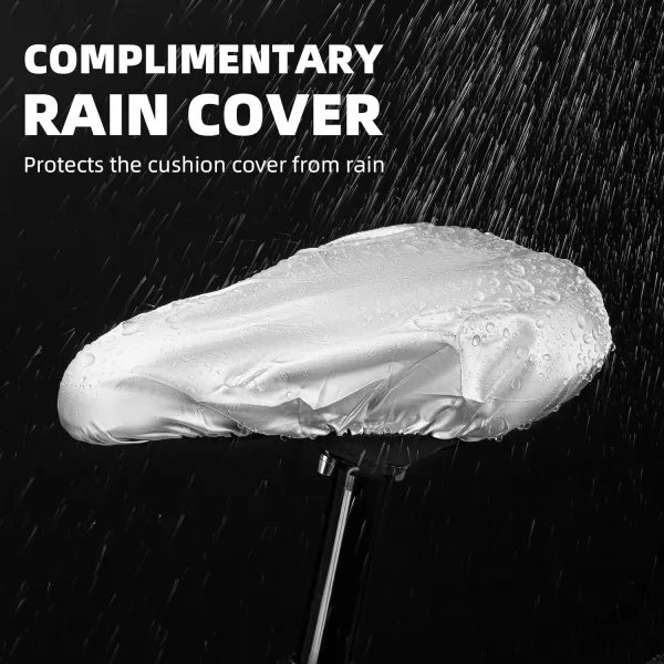 imageROCKBROS Bike Seat Cushion Gel Padded Bicycle Seat Cover for Men Women Comfort Adjustable Bike Seat Cover Compatible with Peloton Outdoor ampamp Indoor Bicycle Seat Cushion 102quotx7quotRed