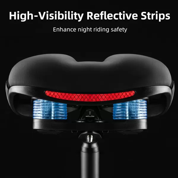 imageROCKBROS Bike Seat for Men Women Comfort Wide Gel Bike Seat ReplacementBreathable Waterproof Padded Bicycle Saddle Compatible with CruiserMountainFat BikesBlackGel