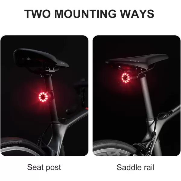 imageROCKBROS Bike Tail Light Rear Bike Light Rechargeable Bike Rear Light Waterproof Bike Taillight