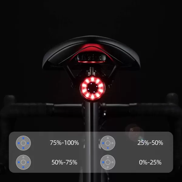 imageROCKBROS Bike Tail Light Rear Bike Light Rechargeable Bike Rear Light Waterproof Bike Taillight