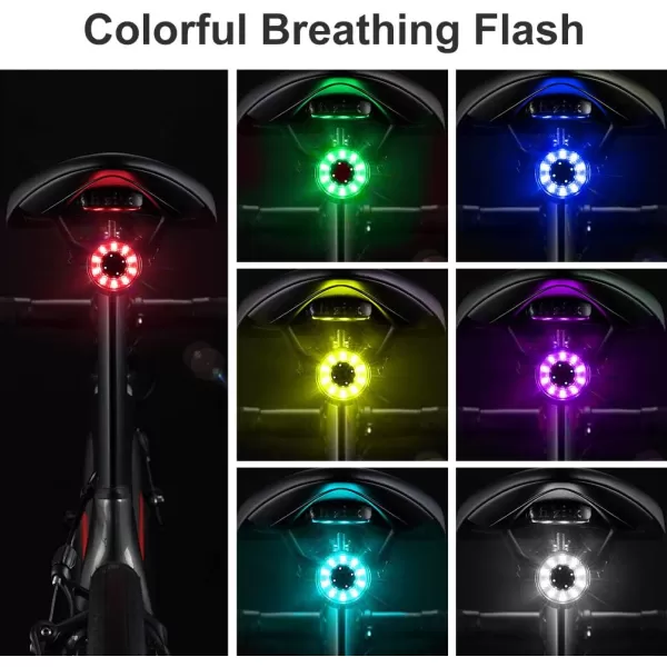 imageROCKBROS Bike Tail Light Rear Bike Light Rechargeable Bike Rear Light Waterproof Bike Taillight