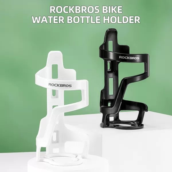 imageROCKBROS Bike Water Bottle Holder Lightweight Bottle Cage Slide Entry Bicycle Cup Holder Adjustable Drink Holder Rack for MTB Road Bike Black1Black