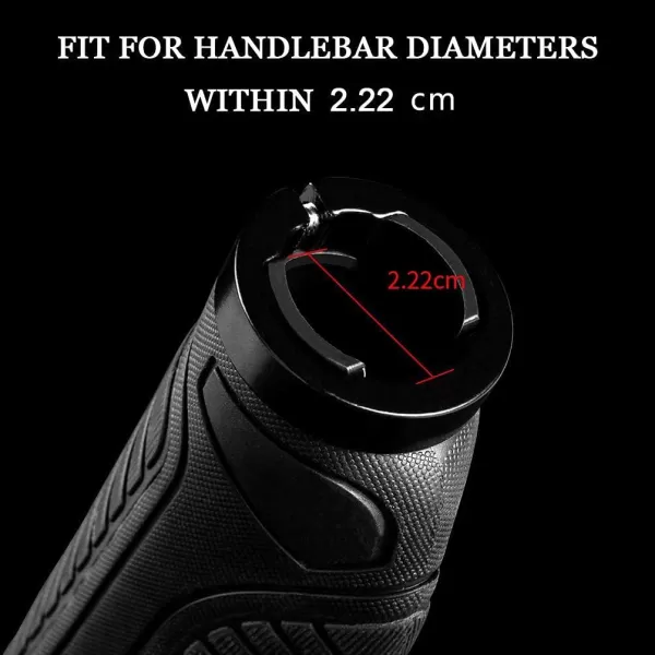 imageROCKBROS Mountain Bike Grips Handlebar Bicycle Handlebar Grips Bike Handle Grips Double Aluminum Clamp Lock On Grips for MTB BMX Mountain Bike Handle Bar Ends Black Grey Red GreenBlack Red
