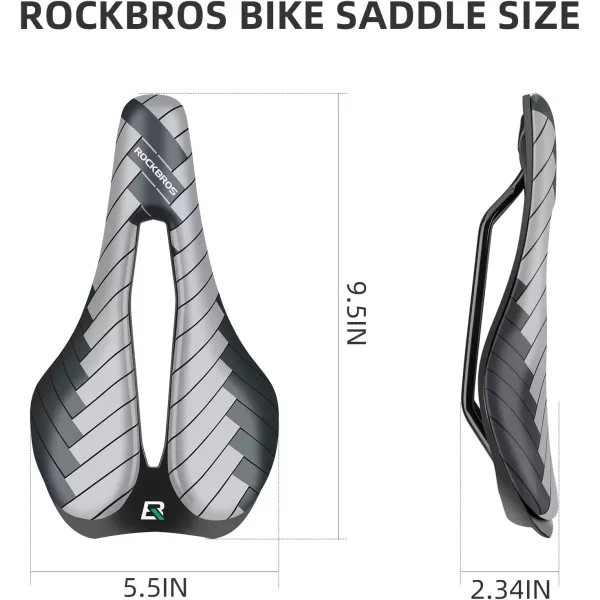 imageROCKBROS Mountain Bike Seat Bicycle Saddle Comfortable Memory TPU Cushion for Road MTB ebike Riding Specializedgray