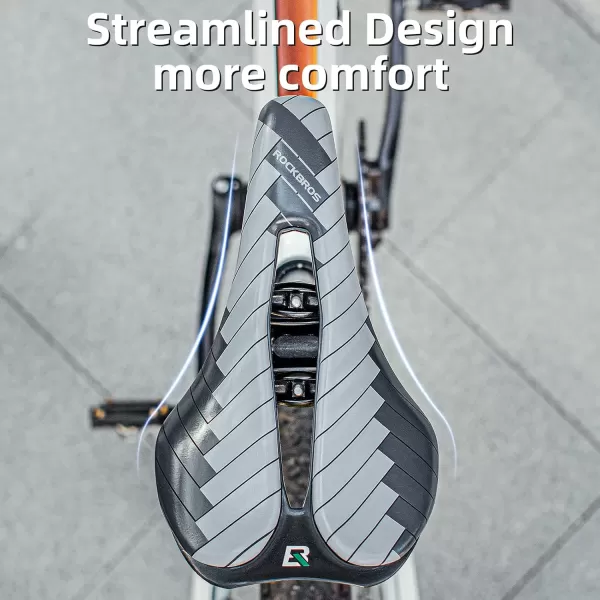 imageROCKBROS Mountain Bike Seat Bicycle Saddle Comfortable Memory TPU Cushion for Road MTB ebike Riding Specializedgray