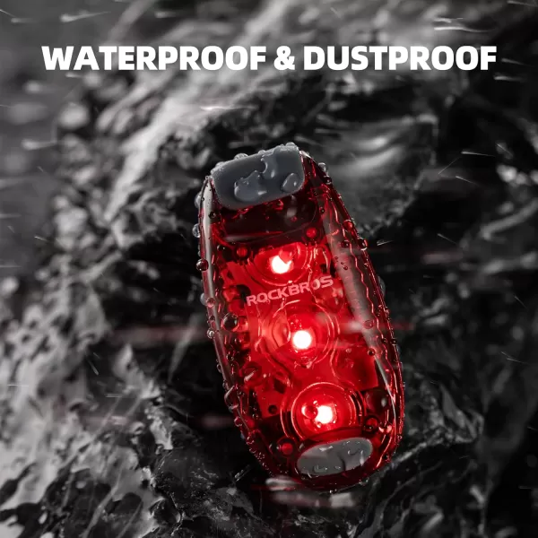 imageROCKBROS Small Bike Lights Rear Tail Light 3 Modes Bike Tail Lights Waterproof Safety Bicycle Lights4 Pack