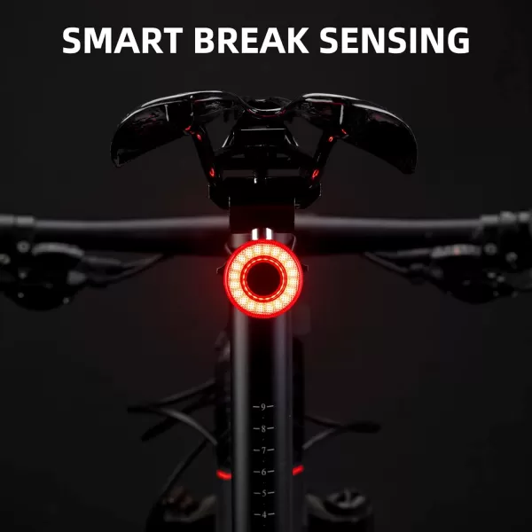 imageROCKBROS Smart Bike Tail Light Break Sensing Bike Light Rechargeable Waterproof Auto OnOff Ultra Bright LED