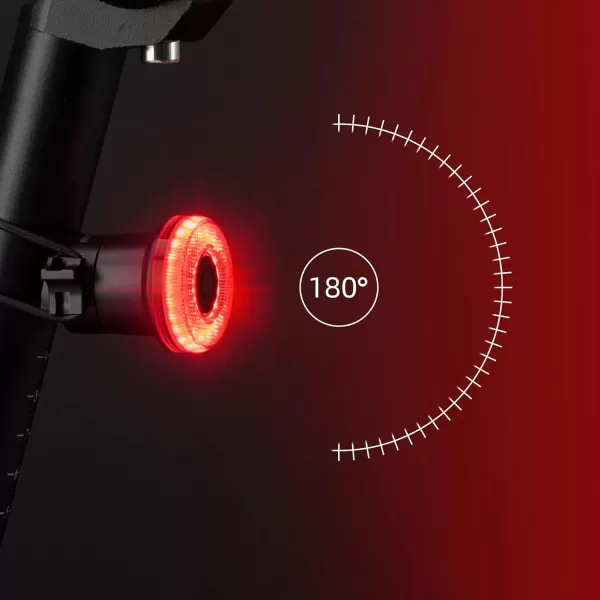 imageROCKBROS Smart Bike Tail Light Break Sensing Bike Light Rechargeable Waterproof Auto OnOff Ultra Bright LED