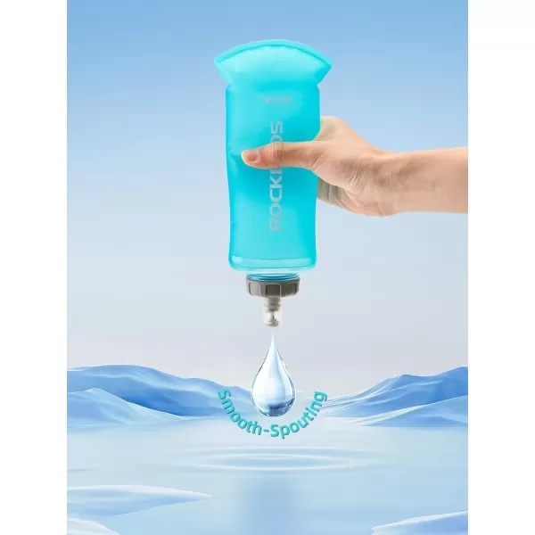 imageROCKBROS Soft Flask Collapsible Running Water Bottle Flexible TPU Folding Running Flask for Hydration Pack 17 oz 500 ml Folding Water Bottle for Running Hiking Cycling  Ski Water Bottles