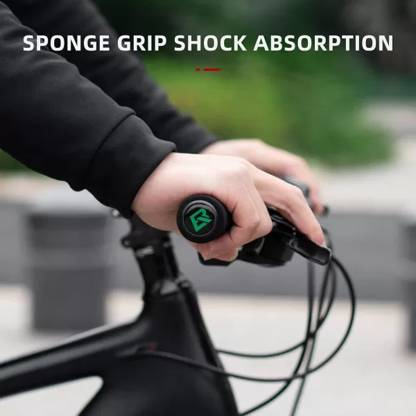imageRock BROS Bike Grips Foam Single Lock on Bicycle Handle Bar Soft Comfortable NonSlip Bike Handle Grips for BMX Mountain MTB Beach Cruiser ScooterBlueBlack