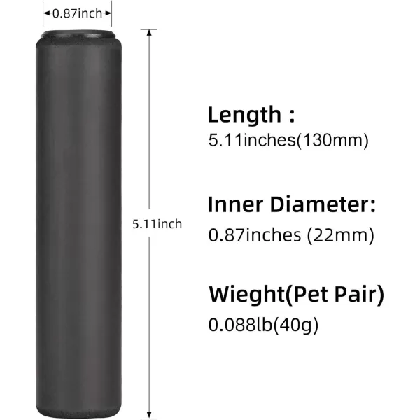 imageRock BROS Bike Handle Grips Foam Comfortable Shock Absorption Bike Handlebar Grips Suit for BMX Mountain MTB Beach Cruiser Scooterblack