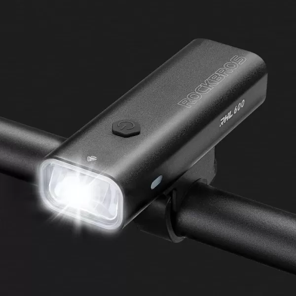 imageROCKBROS Bike Head Light High Lumens Super Bright Lights 2600mAh HighCapacity Rechargeable Bike Front Light Quick Installation Without ToolsFive ModesBattery ReminderIPX6 WaterproofMatte Black