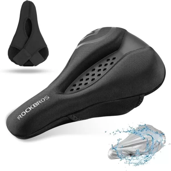 imageROCKBROS Bike Seat Cover Bike Seat Cushion for Men Women Comfortable Gel Padded Bicycle Seat Cushion Compatible with Peloton Outdoor ampamp Indoor