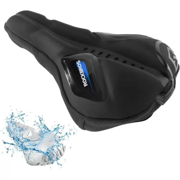 imageROCKBROS Bike Seat Cover Gel Padded Bike Seat Cushion for Men Women Comfort Adjustable Bicycle Seat Cushion Compatible with Peloton Outdoor ampamp Indoor Bicycle Seat10quotx7quotblue