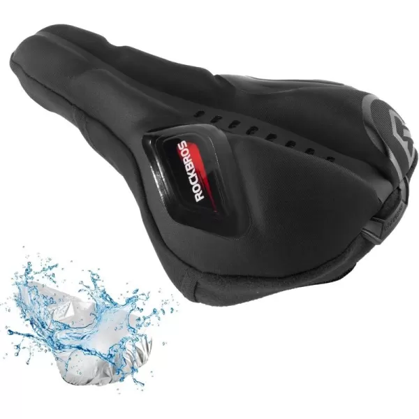imageROCKBROS Bike Seat Cover Gel Padded Bike Seat Cushion for Men Women Comfort Adjustable Bicycle Seat Cushion Compatible with Peloton Outdoor ampamp Indoor Bicycle Seat10quotx7quotred