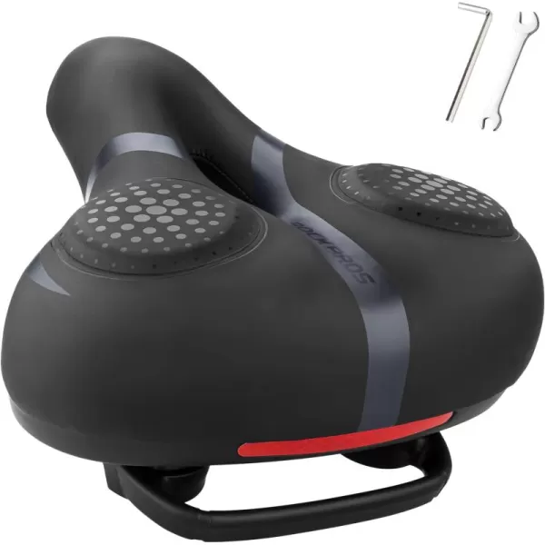 imageROCKBROS Bike Seat for Men Women Comfort Wide Gel Bike Seat ReplacementBreathable Waterproof Padded Bicycle Saddle Compatible with CruiserMountainFat BikesBlack