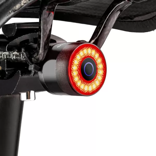 imageROCKBROS Bike Tail Light USB Rechargeable Bicycle Taillight Auto On Off Sensor IPX6 Waterproof Bike Rear Lights for Night Riding and Bicycle Safety 4 Light Modes Cycling Safety Light