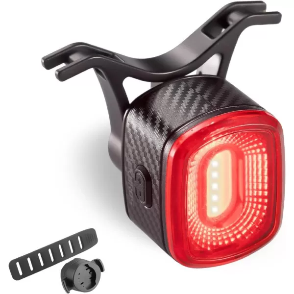 imageROCKBROS Smart Bike Tail Light for Night Riding Brake Sensing Bicycle Rear Lights USB Rechargeable IPX6 Waterproof Bright LED Bike Light 260mah Cycling Safety Road BikeTaillight Accessories 4 ModesRed