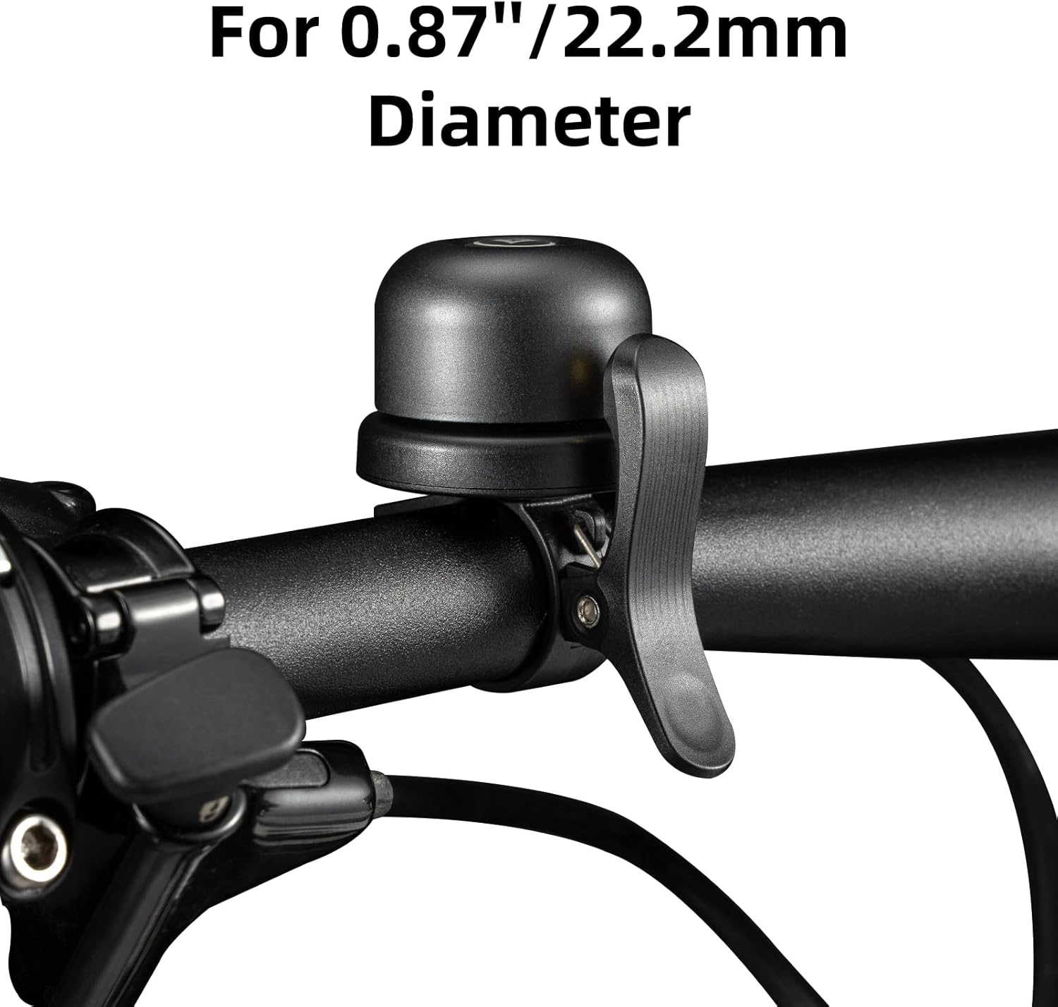 imageROCKBROS Bike Bell for Apple AirTag Hidden Bike Mount Bike AirTag Holder GPS Tracker Bike Bell AntiTheft for Adults Suitable for 087222 1254 125318mm Diameter HandlebarBlack