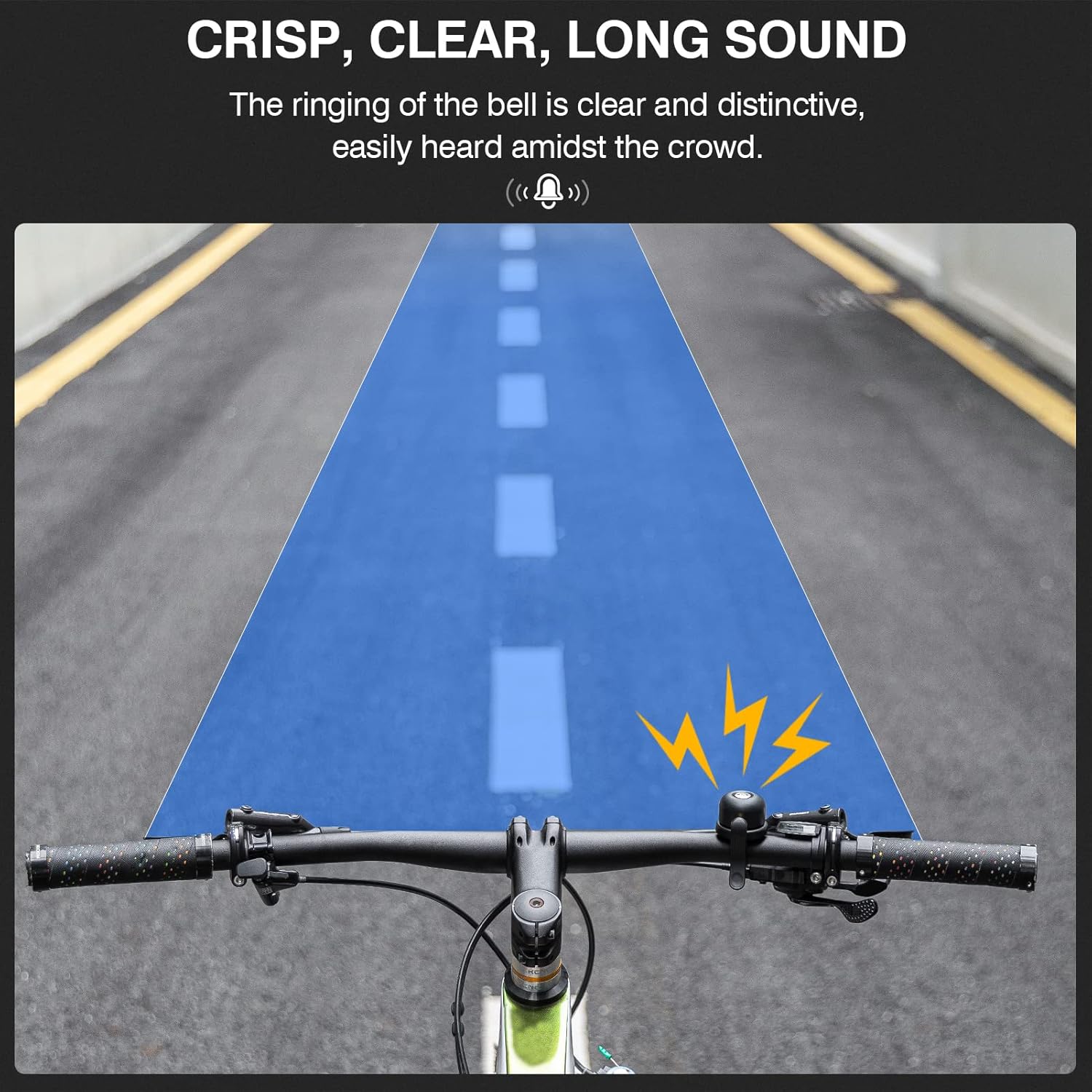 imageROCKBROS Bike Bell for Apple AirTag Hidden Bike Mount Bike AirTag Holder GPS Tracker Bike Bell AntiTheft for Adults Suitable for 087222 1254 125318mm Diameter HandlebarBlack