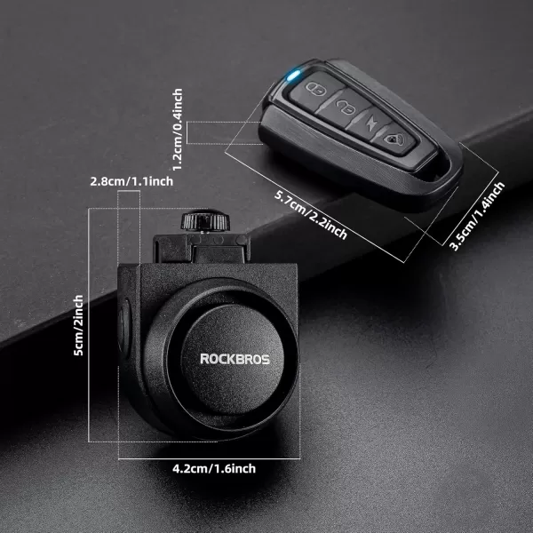 imageROCKBROS 115dB Bike Alarm Vibration Motion Sensor Waterproof Motorcycle Alarm2 pieces