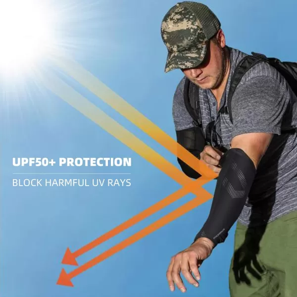 imageROCKBROS Arm Sleeves for Men Women UV Protection UPF 50 Cooling Sun Sleeves Tattoo CoverWhite
