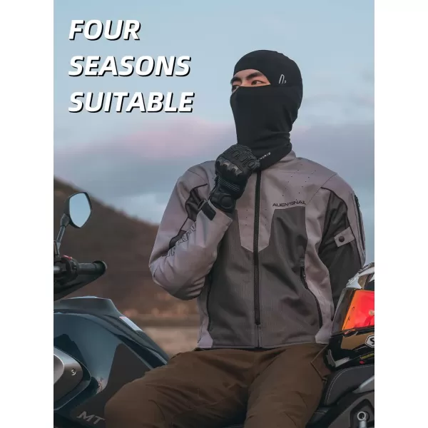 imageROCKBROS Balaclava Face Mask Thin Balaclava Face Mask Summer Cooling Neck Gaiter UV Protector Breathable Helmet Liner Fits Glasses for Motorcycle Bicycle Black