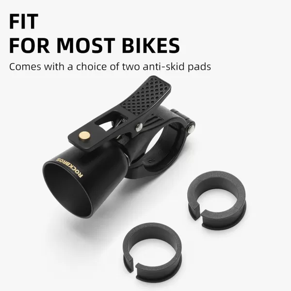 imageROCKBROS Bike Bell Classic Bicycle Bell Mountain Bike Bells for Adults with Loud Sound and Fit for 087125in222318mm Bicycle HandlebarsBlack